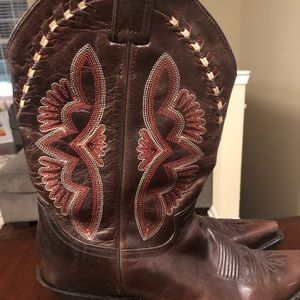 Justin mid calf cowgirl boots size 10
